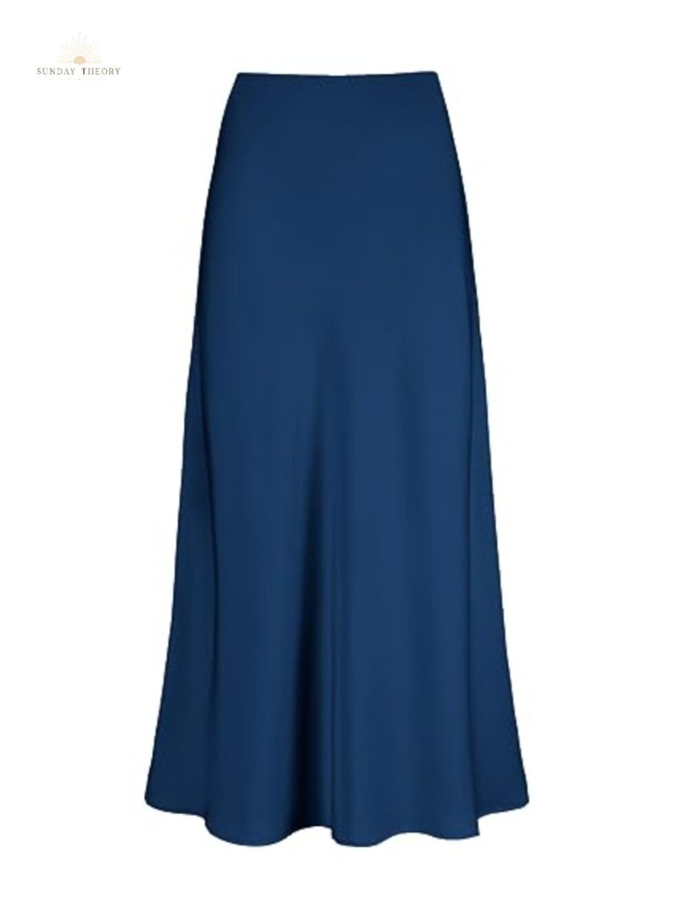 Satin High Waisted Maxi Skirt A Line Silk Long Skirt
